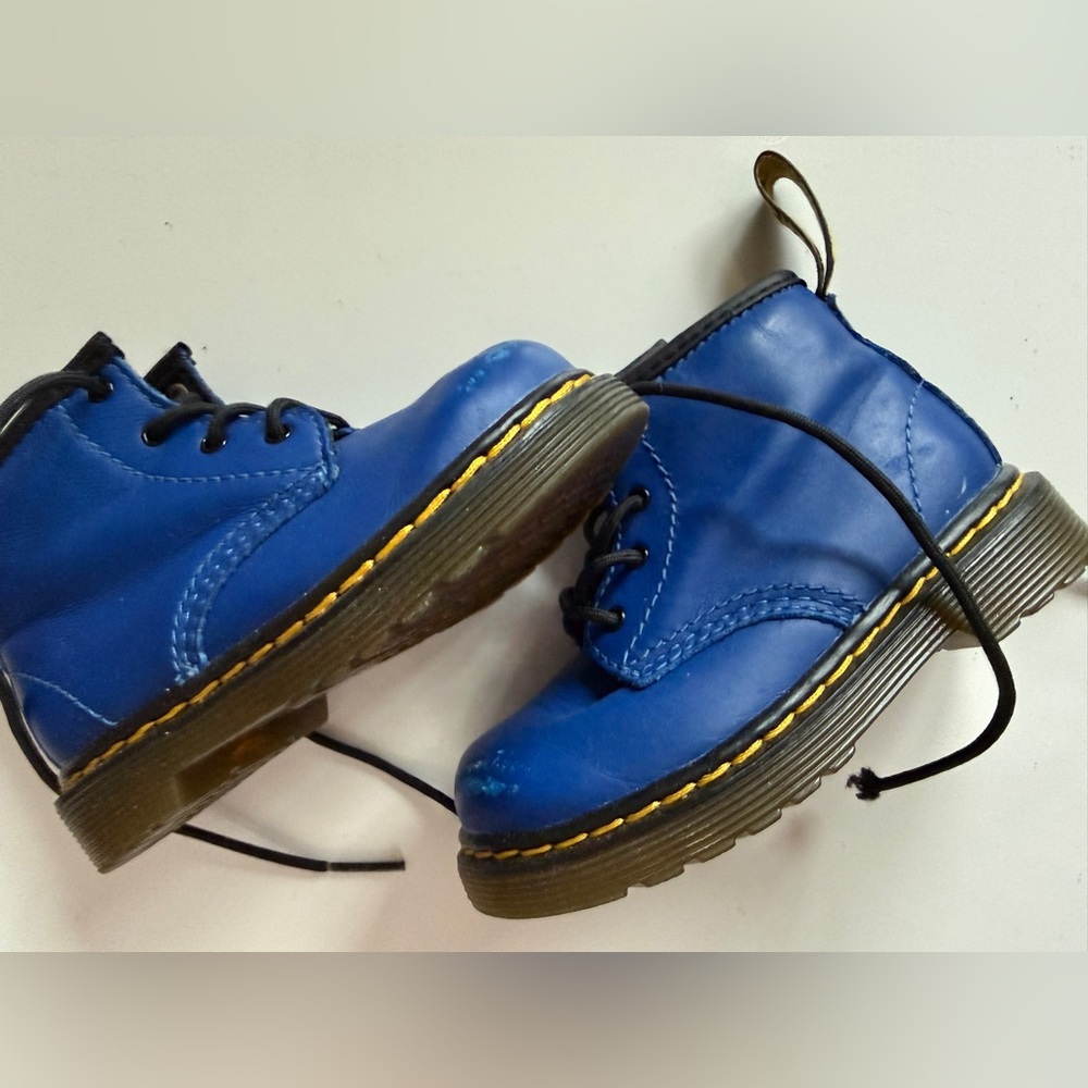 Doc martens electric blue boots